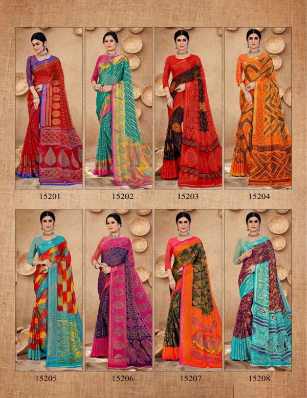 Saroj Khushi Georgette 2 Brasso  Designer Wear Saree Collection